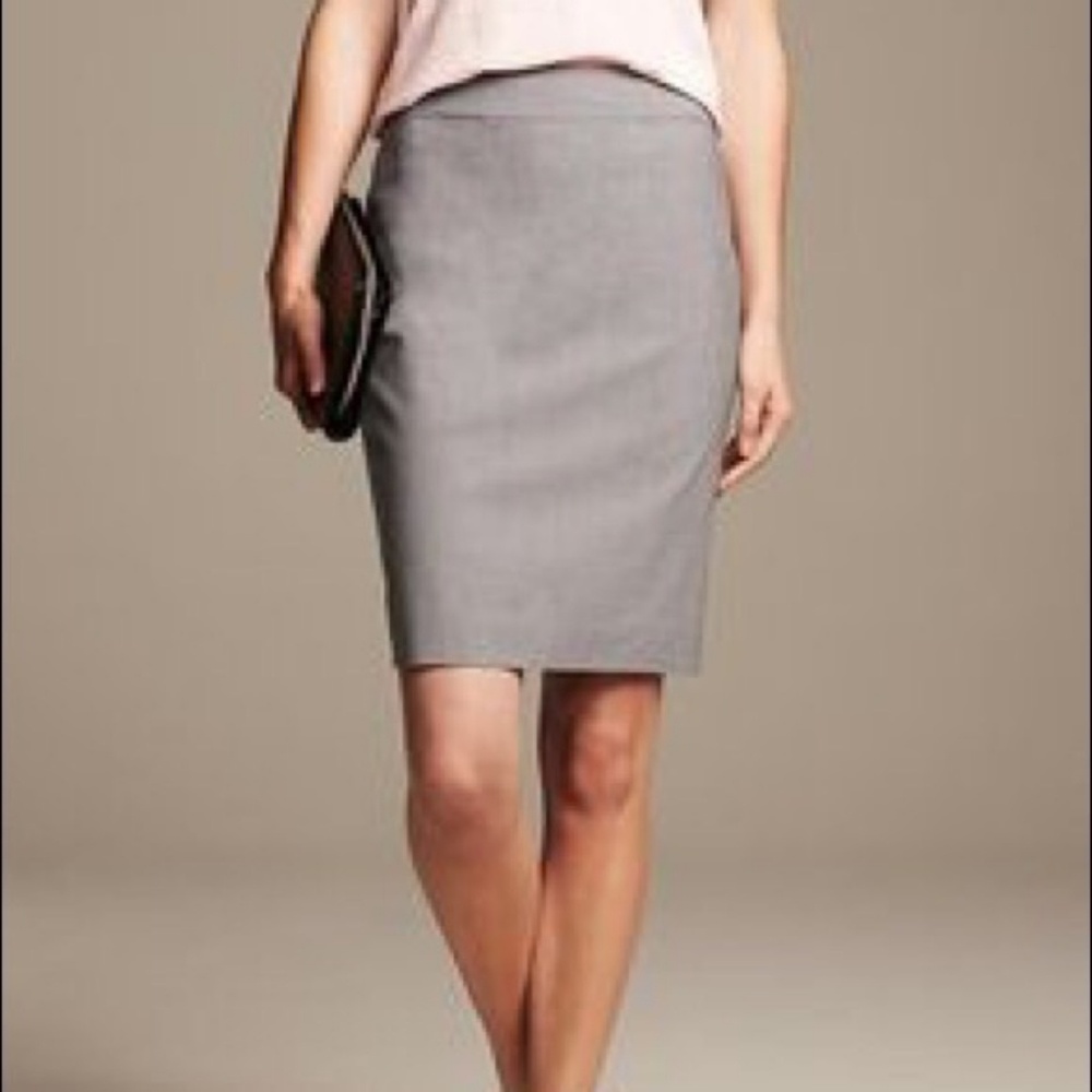 Banana Republic Gray Pencil Skirt